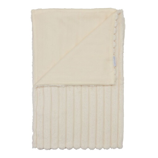 Pătură crem din micropluș/cocolino 130x170 cm Cosy Ribbed – Catherine Lansfield