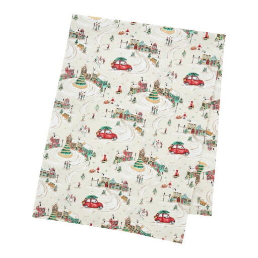 Față de masă din bumbac 132x178 cm Christmas Town – Catherine Lansfield