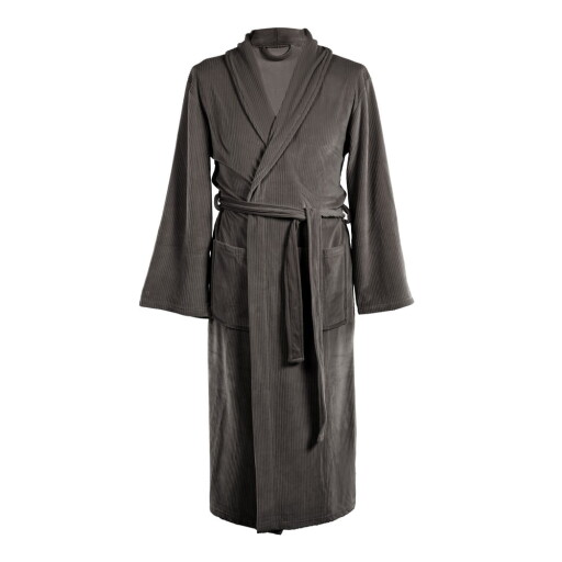 Halat gri S/M din micropluș/cocolino Elena – Tiseco Home Studio