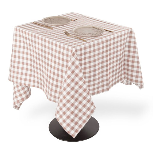 Față de masă din bumbac 150x150 cm Gingham – Tiseco Home Studio