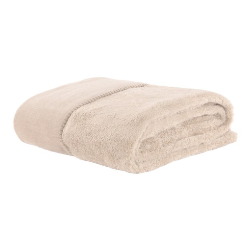 Pătură fildeș din micropluș/cocolino 150x200 cm Tomo – Tiseco Home Studio