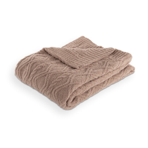 Pătură maro din micropluș/cocolino 130x170 cm Aspen – Tiseco Home Studio