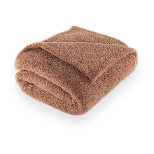 Pătură maro din micropluș/cocolino 150x200 cm Cocoon – Tiseco Home Studio