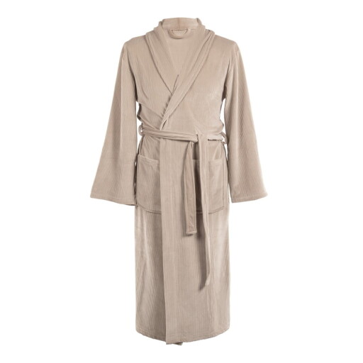 Halat taupe S/M din micropluș/cocolino Elena – Tiseco Home Studio