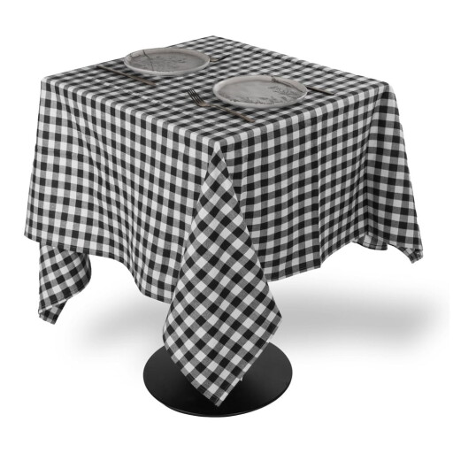 Față de masă din bumbac 150x150 cm Gingham – Tiseco Home Studio