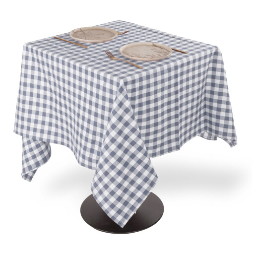 Față de masă din bumbac 150x150 cm Gingham – Tiseco Home Studio
