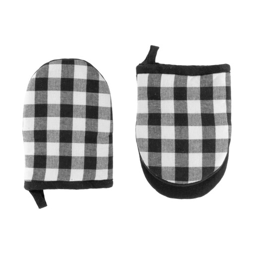 Set de mănuși de bucătărie 2 buc. din bumbac Gingham – Tiseco Home Studio