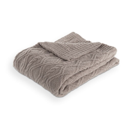 Pătură taupe din micropluș/cocolino 130x170 cm Aspen – Tiseco Home Studio