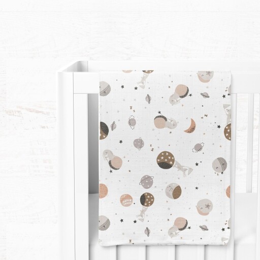 Patura bebelusi, L&#039;essentiel Maison, Spacebit, Galben / Albastru / Portocaliu