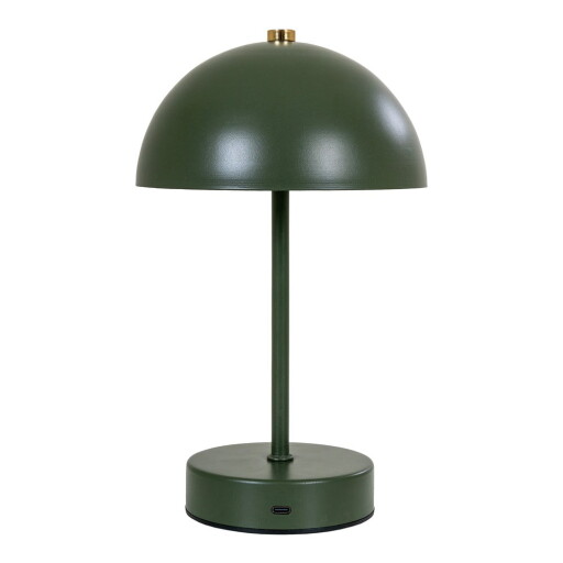 Veioză verde-închis LED cu abajur din metal (înălțime 25 cm) Holt – House Nordic