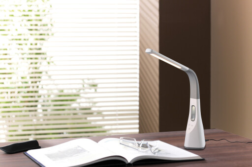 Lampa de masa Vento, RL, 12.5x38x46 cm, 5W, 1x SMD, plastic, alb