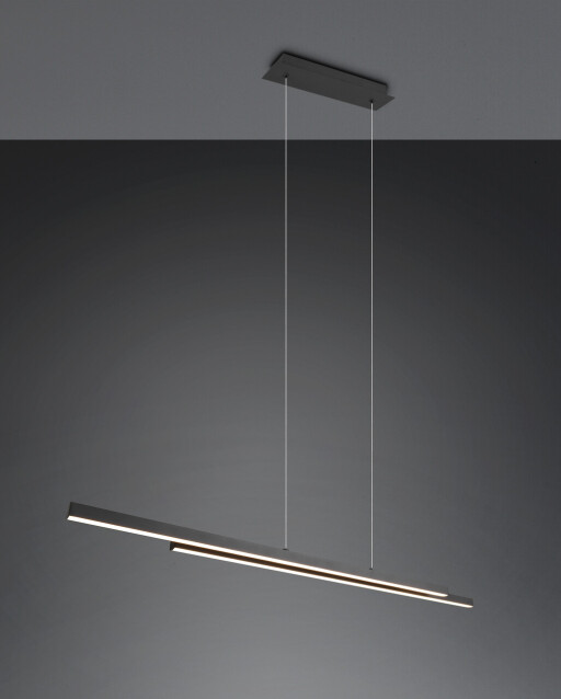 Lustra Odio, RL NOW, 110x8.5x150 cm, 22W, 1x SMD, metal, negru mat