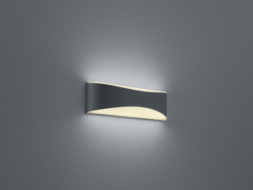 Aplica de perete pentru exterior Konda, TRIO, 23x5.6x7.2 cm, 9W, 1x SMD, aluminiu/plastic, antracit