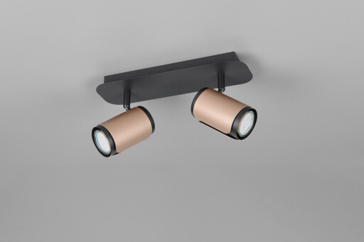 Plafoniera Gillan, TRIO, 30x12x16 cm, 10W, 2x GU10, metal, bronz