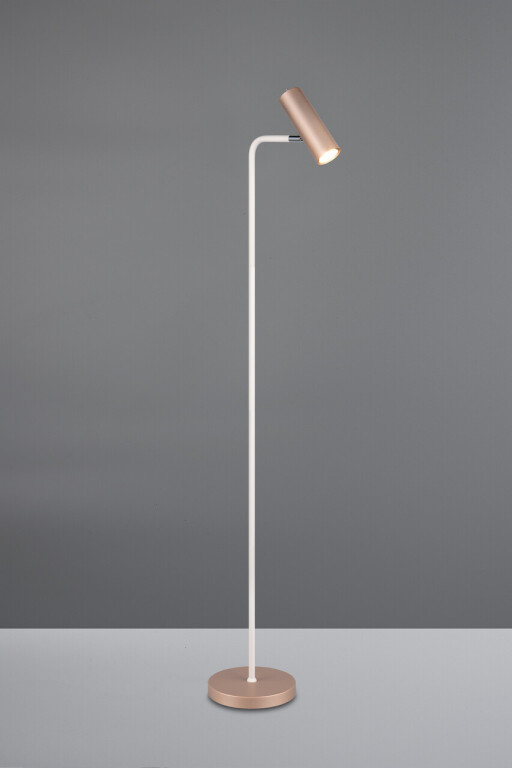 Lampadar Marley, TRIO, 23x39x151 cm, 5W, 1x GU10, metal, alb/bronz