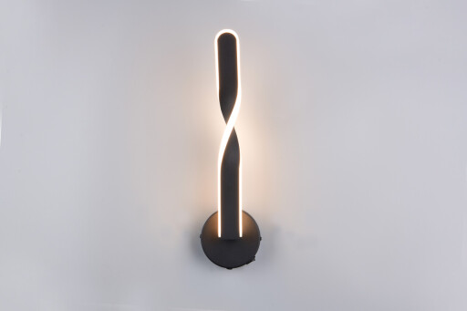 Aplica de perete Ginko, RL, 12x15x45.5 cm, 11W, 1x SMD, metal, negru mat