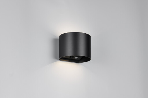 Aplica de perete pentru exterior Genie, RL NOW, 14x12x10 cm, 1W, 2x SMD, plastic, negru mat