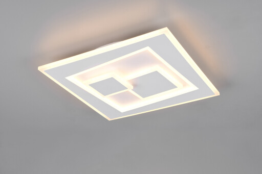 Plafoniera Degas, RL, 35.5x35.5x6.1 cm, 34W, 1x SMD, metal, alb mat