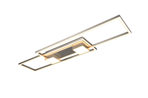 Plafoniera Albany, TRIO, 100x28x8 cm, 37W, 1x SMD, aluminiu, argintiu mat