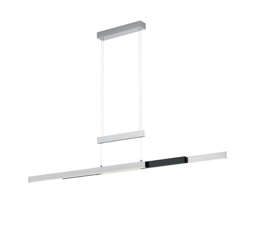 Lustra Trajan, TRIO, 150.5x6x150 cm, 45W, 1x SMD, metal, argintiu lucios