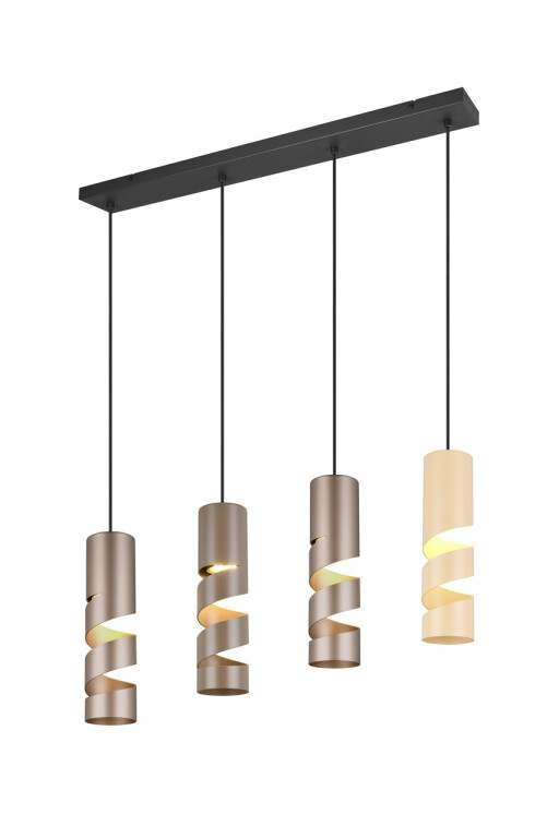 Lustra Stream, TRIO, 80x9x150 cm, 10W, 4x GU10, metal, multicolor