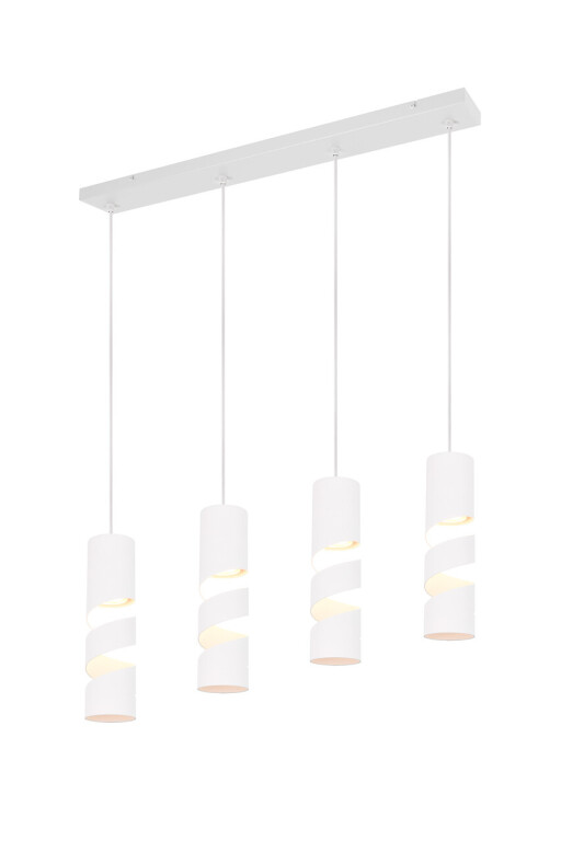 Lustra Stream, TRIO, 80x9x150 cm, 10W, 4x GU10, metal, alb mat