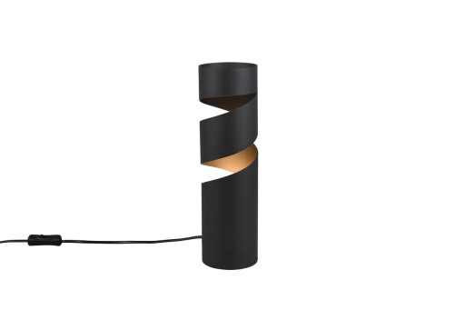 Lampa de masa Stream, TRIO, 12x35 cm, 10W, 1x GU10, metal, negru mat