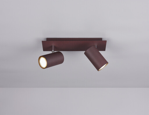 Plafoniera Marley, TRIO, 30x9x15 cm, 35W, 2x GU10, metal, maro