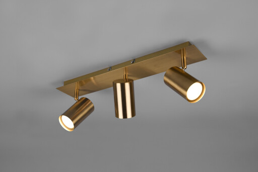 Plafoniera Marley, TRIO, 48x9x15 cm, 35W, 3x GU10, metal, bronz antic