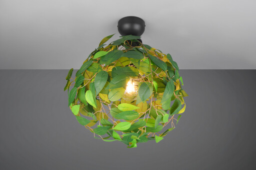 Plafoniera Leavy, RL, 38x58 cm, 28W, 1x E27, metal, verde