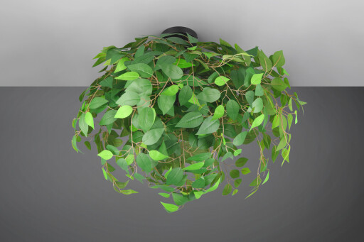 Plafoniera Leavy, RL, 70x73 cm, 28W, 3x E14, metal, verde