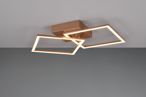 Plafoniera Trail, RL, 44.5x39.5x7 cm, 20W, 1x SMD, metal, bronz