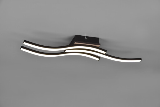 Plafoniera Route, RL, 56x12x7 cm, 5W, 3x SMD, MDF, natur/negru