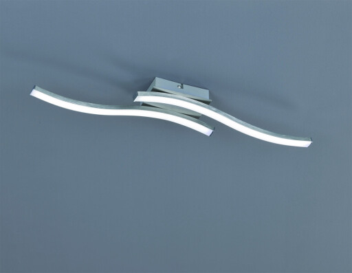 Plafoniera Route, RL, 56x9x7 cm, 5W, 2x SMD, metal, argintiu mat