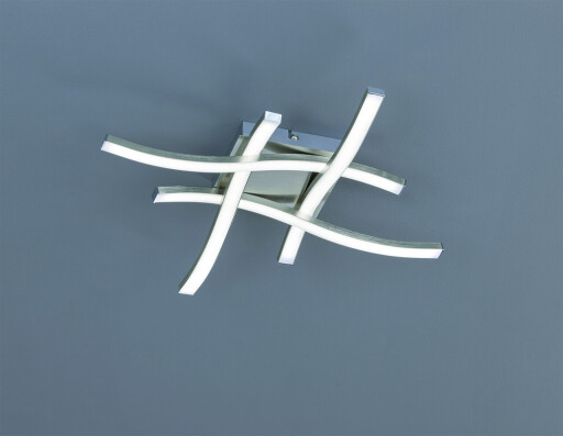 Plafoniera Route, RL, 46x46x7 cm, 5W, 4x SMD, metal, argintiu