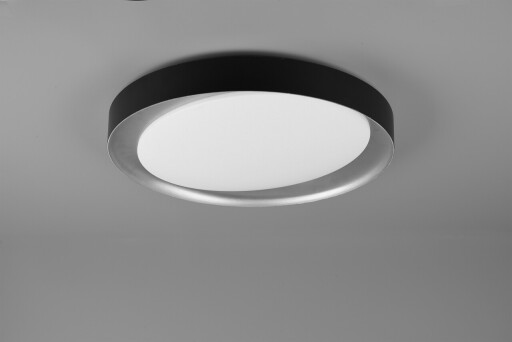 Plafoniera Zeta, RL, 48.5x7 cm, 24W, 1x SMD, plastic, negru