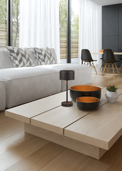 Lampa de masa Jeff, RL, 12.5x30 cm, 1.5W, 1x SMD, metal, negru mat