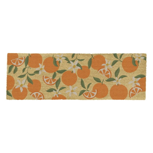 Covoraș de intrare din fibre de nucă de cocos 40x120 cm Orange – Artsy Doormats