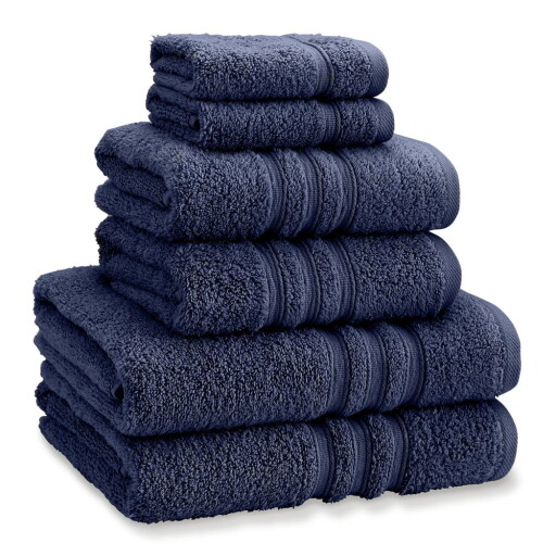 Prosoape de baie albastru-închis 6 buc. din bumbac din frotir Zero Twist – Catherine Lansfield