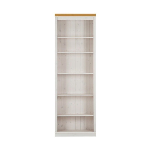Bibliotecă albă din lemn de pin 74x223x37 cm Anita – Støraa