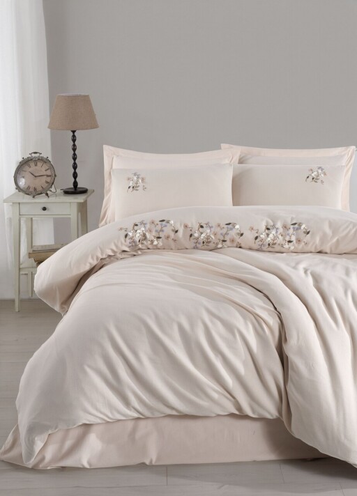 Lenjerie de pat dubla, L&#039;essentiel Maison, Zenda, Bej