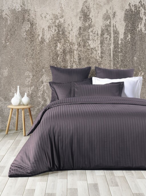 Lenjerie de pat dubla, L&#039;essentiel Maison, Exclusive Line, Antracit