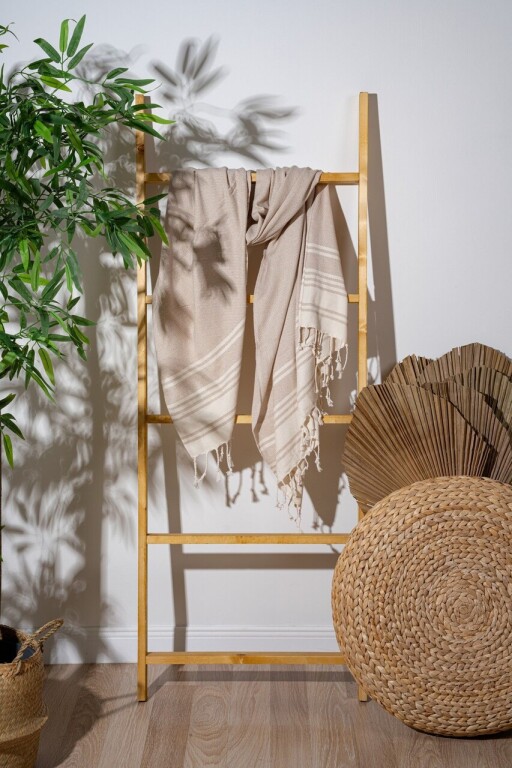 Prosop de plaja, L&#039;essentiel Maison, New Diamond, Bej