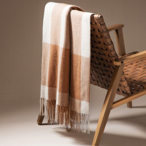 Patura Melrose, Homla, 150x200 cm, poliester, maro/bej