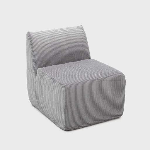 Fotoliu modular Svela, Homla, 80x59.5x62 cm, catifea din poliester, gri