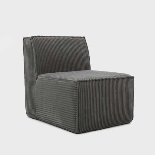 Fotoliu modular Likke, Homla, 88x73x73 cm, catifea din poliester, gri inchis