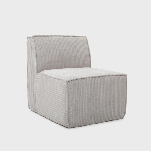 Fotoliu modular Likke, Homla, 88x73x73 cm, catifea din poliester, gri deschis