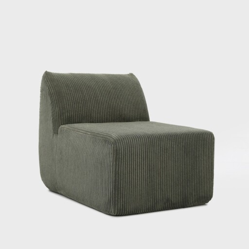 Fotoliu modular Svela, Homla, 80x59.5x62 cm, catifea din poliester, verde olive