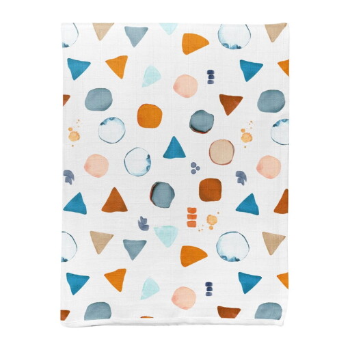 Pătură pentru copii albă din muselină 75x100 cm Geo – Mijolnir