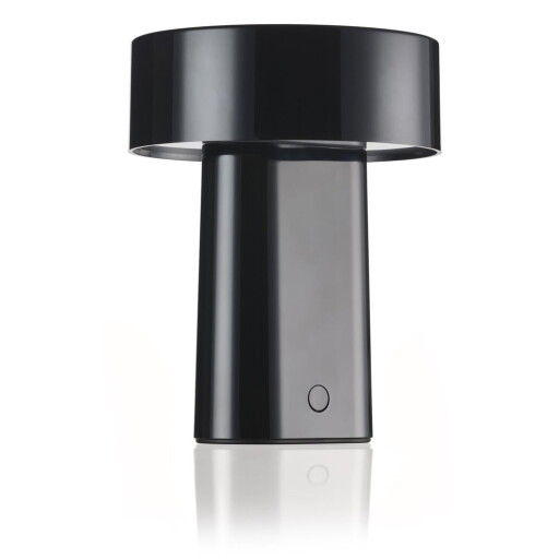 Veioză neagră LED din plastic (înălțime 18 cm) Oblong – Zone